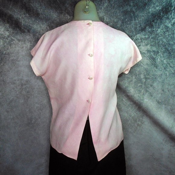 50s Vintage Rayon Blouse with Sequin Detail, ANTI FASHION - Not for Everybody! - Picture 2 of 13
